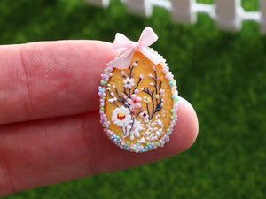 Three 'Big' Easter Egg Cookies - OOAK - Dollhouse Miniature