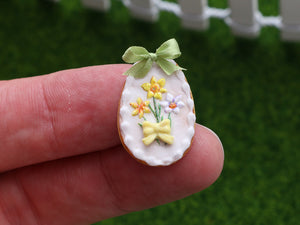 Three 'Big' Easter Egg Cookies - OOAK - Dollhouse Miniature