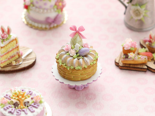 Easter Basket Cake - Miniature Food in 12th Scale for Dollhouse