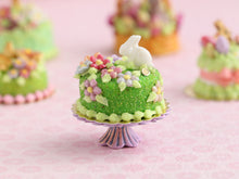 Load image into Gallery viewer, White Rabbit Garden Cake - OOAK - Miniature Food in 12th Scale for Dollhouse