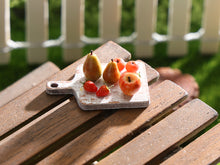 Load image into Gallery viewer, Fruit on Wooden Board - Handmade Miniature Dollhouse Food