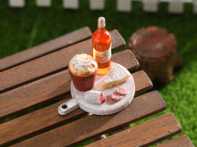 Load image into Gallery viewer, French Wine, Cheese &amp; Saucisson Board - Handmade Miniature Dollhouse Food