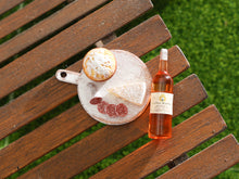 Load image into Gallery viewer, French Wine, Cheese &amp; Saucisson Board - Handmade Miniature Dollhouse Food