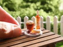 Load image into Gallery viewer, French Wine, Cheese &amp; Saucisson Board - Handmade Miniature Dollhouse Food