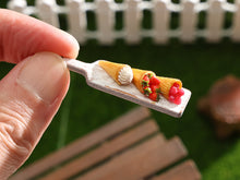 Load image into Gallery viewer, Fruit Cone Desserts - Handmade Miniature Dollhouse Food