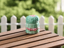 Load image into Gallery viewer, Beautiful Asparagus Majolica Barbotine Box with Lid - Miniature Dollhouse Tableware