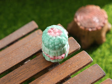 Load image into Gallery viewer, Beautiful Asparagus Majolica Barbotine Box with Lid - Miniature Dollhouse Tableware
