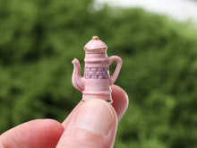 Load image into Gallery viewer, Whimsical Teapots - Tall Pink, Bed, Pink &amp; Gold, Jukebox - Dollhouse Miniature Decoration
