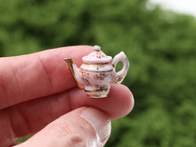 Load image into Gallery viewer, Whimsical Teapots - Tall Pink, Bed, Pink &amp; Gold, Jukebox - Dollhouse Miniature Decoration