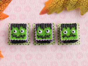 Frankenstein's Monster Halloween Cake "Franken-cake" - Handmade Miniature Food