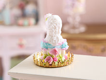 Load image into Gallery viewer, Decorative "Marie-Antoinette" Bust for Spring, Removable Dome - 1:12 Scale Handmade Miniature