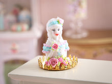 Load image into Gallery viewer, Decorative "Marie-Antoinette" Bust for Spring, Removable Dome - 1:12 Scale Handmade Miniature