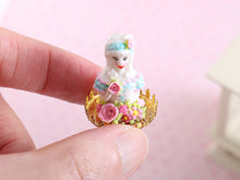 Load image into Gallery viewer, Decorative "Marie-Antoinette" Bust for Spring, Removable Dome - 1:12 Scale Handmade Miniature