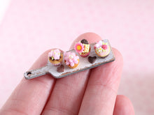 Load image into Gallery viewer, Pink Cupcakes for Spring - Handmade miniature dollhouse food in 12th scale