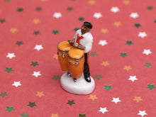 Load image into Gallery viewer, Jazz Band Musician Ornament - Conga Drums - 12th Scale Vintage Decoration for Dollhouse