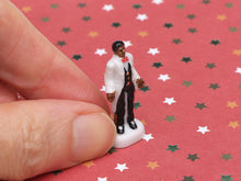 Load image into Gallery viewer, Jazz Band Musician Ornament - Male Singer - 12th Scale Vintage Decoration for Dollhouse