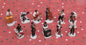 Jazz Band Musician Ornament - Standing Trumpet - 12th Scale Vintage Decoration for Dollhouse