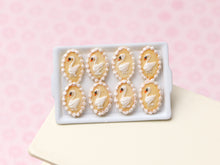 Load image into Gallery viewer, Handmade Miniature Swan Cookies – 1:12 Scale Dollhouse Bakery Tray
