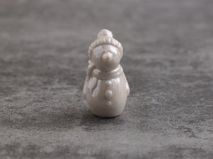 Miniature Porcelain Ornament Snowman Decoration in 12th Scale for Dollhouses
