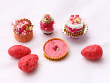 Load image into Gallery viewer, Pink Praline Tart (Tarte aux Pralines Roses) - Handmade Miniature Food