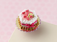 Load image into Gallery viewer, Pink Praline (Praline Rose) Cake - Handmade Miniature Food