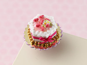 Pink Praline (Praline Rose) Cake - Handmade Miniature Food