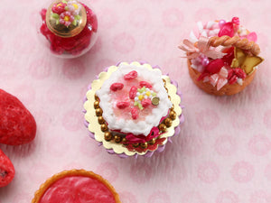 Pink Praline (Praline Rose) Cake - Handmade Miniature Food