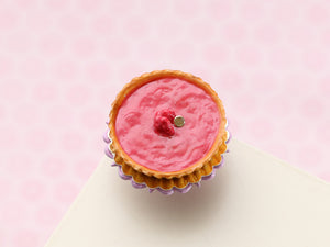 Pink Praline Tart (Tarte aux Pralines Roses) - Handmade Miniature Food