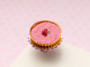 Pink Praline Tart (Tarte aux Pralines Roses) - Handmade Miniature Food