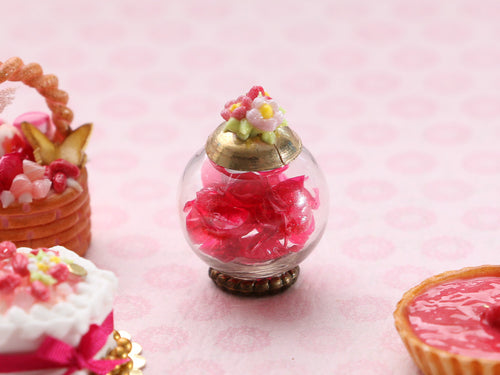 Jar of Wrapped Candy Bonbons - Handmade Miniature Food