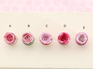 Chocolate Muffin Flowerpot " Cake Decorated with a Sugar Rose - Handmade Miniature Food