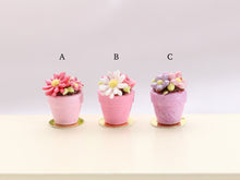 Load image into Gallery viewer, Chocolate Muffin Flowerpot  cake Decorated with Various Flowers - Handmade Miniature Food
