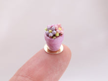 Load image into Gallery viewer, Chocolate Muffin Flowerpot  cake Decorated with Various Flowers - Handmade Miniature Food