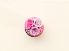 Load image into Gallery viewer, Pink Roses Cake In Pink Flower Pot - Handmade Miniature Food