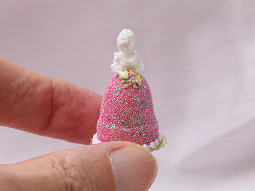 French Marquise Cake in Pink - Candice - Handmade Miniature Food