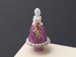 French Marquise Cake in Pink - Béatrice - Handmade Miniature Food