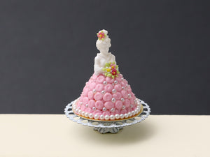 French Marquise Cake in Pink - Florentine - Handmade Miniature Food