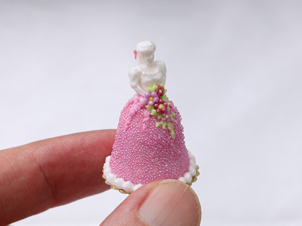 French Marquise Cake in Pink - Amélie - Handmade Miniature Food