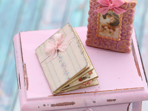 Miniature Album of Vintage Chromos / Decoupage Images - Handmade Dollhouse Miniature