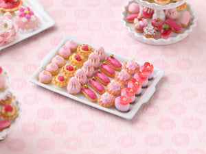 French Pink Petits Fours - Mignardises Roses - Handmade Miniature Food