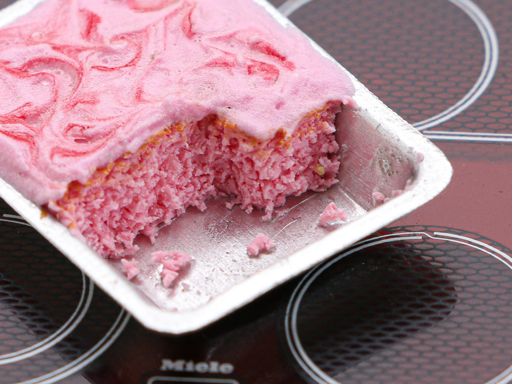 Pink Brownie (Pinkie!) in Metal Oven Dish - Handmade Miniature Food ...