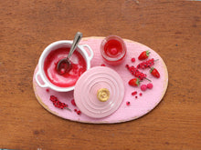 Load image into Gallery viewer, Making Red Fruit Jam / Confiture Preparation Board - Handmade Miniature Food