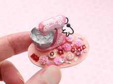 Load image into Gallery viewer, Making Pretty Pink Cupcakes, Kitchen Aid Mixer Preparation Board - Miniature Food