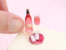 Load image into Gallery viewer, Ladurée Pink Champagne with Pink Fossier Biscuits &quot;Biscuit Roses de Reims&quot; - Handmade Miniature Food