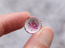 Load image into Gallery viewer, Miniature Ceramic Bowl (Small) with Hand-painted Roses Decoration - Dollhouse Miniature Ornament