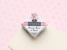 Load image into Gallery viewer, Tin of Pink Fossier Champagne Biscuits &quot;Biscuit Roses de Reims&quot; - Handmade Miniature Food