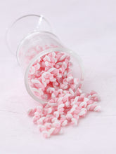Load image into Gallery viewer, Large Glass Jar of Loose Pink and White Marshmallow Twists - Handmade Miniature Food