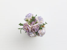 Load image into Gallery viewer, Lilac roses in coffee pot planter - OOAK - 12th scale miniature decoration
