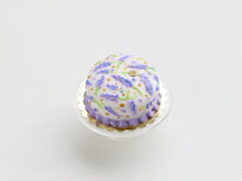 Load image into Gallery viewer, Miniature Summer Lavender Cake for Dollhouse - Miniature Food