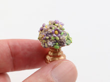 Load image into Gallery viewer, Miniature blossom decoration in golden planter - OOAK - 12th scale dollhouse miniature